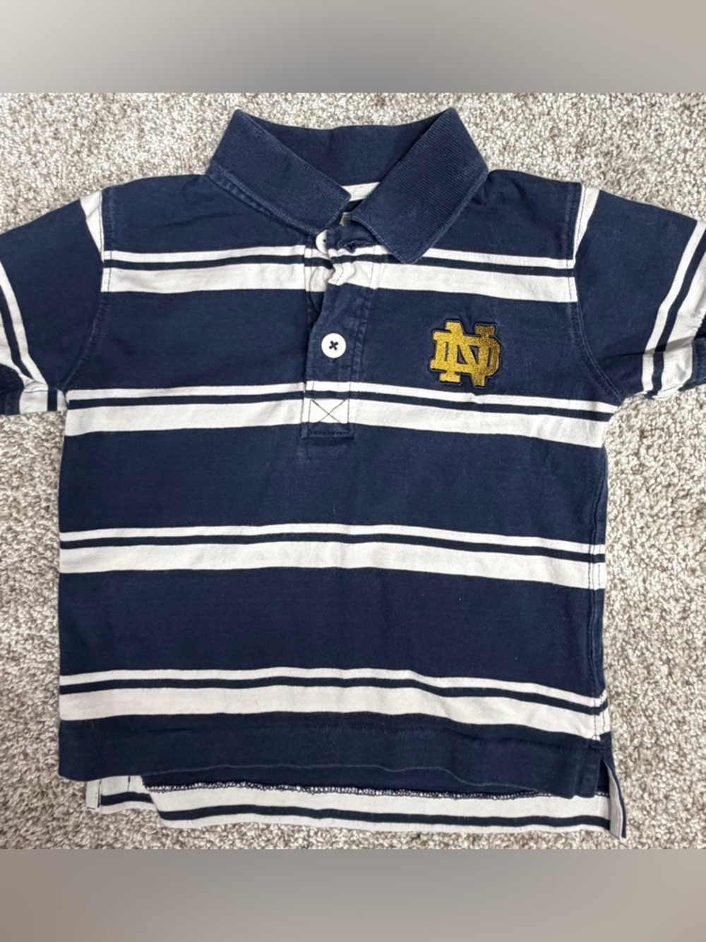 GARB TEAM NOTRE DAME Toddler Embroidered Collared Shirt